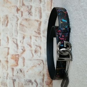 New Dolce & Gabbana Colour Splash Leather Logo Belt